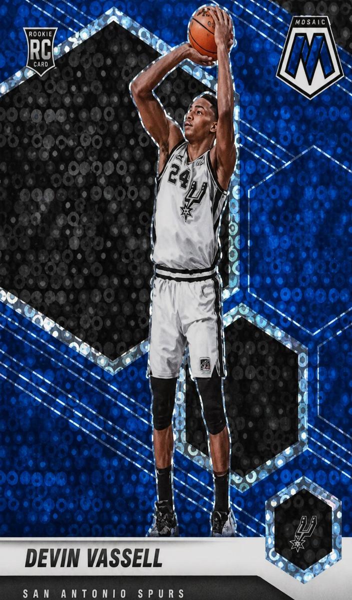2020 Panini Mosaic Basketball Fast Break Blue Devin Vassell #221 PSA 9