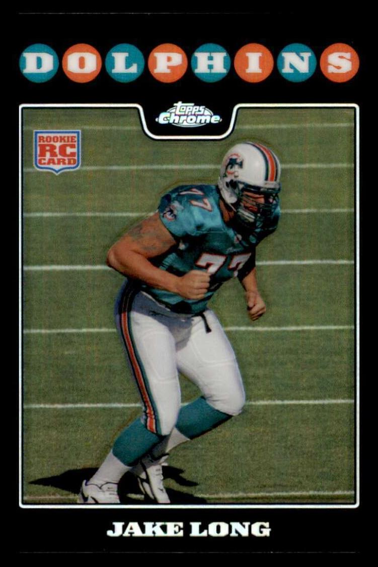 2008 Topps Chrome Football Refractor Jake Long #TC222 PSA 10