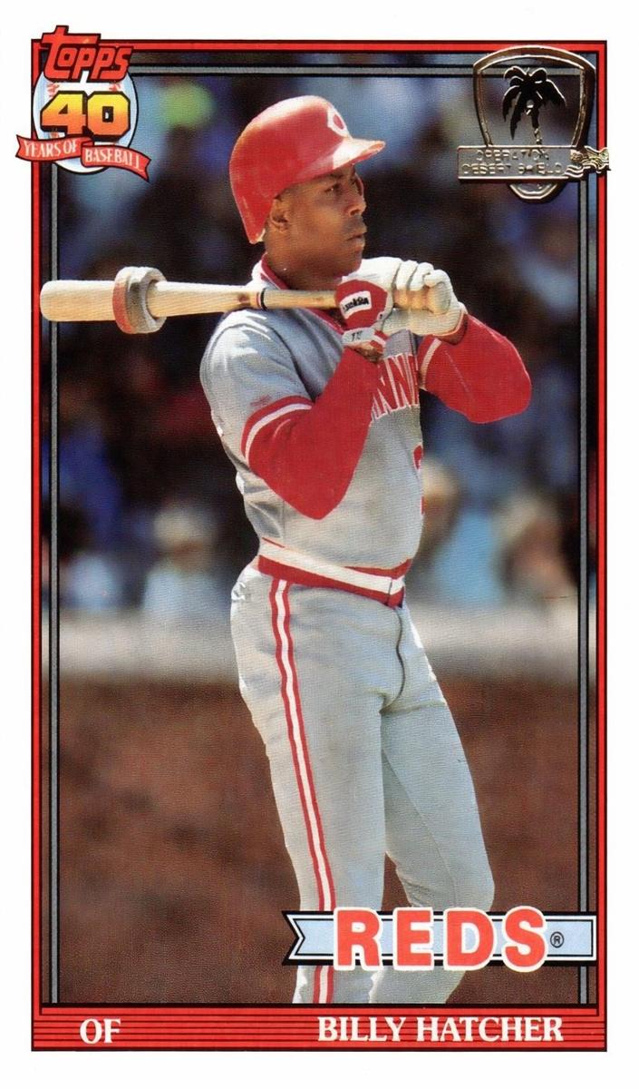 1991 Topps Baseball Billy Hatcher #604 PSA 9