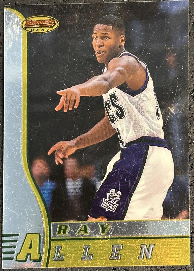 1996 Bowman's Best Basketball Refractor Ray Allen #R5 PSA 10