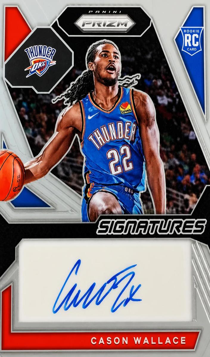 2023 Panini Prizm Basketball Blue Cason Wallace #RSI-WCE PSA 9