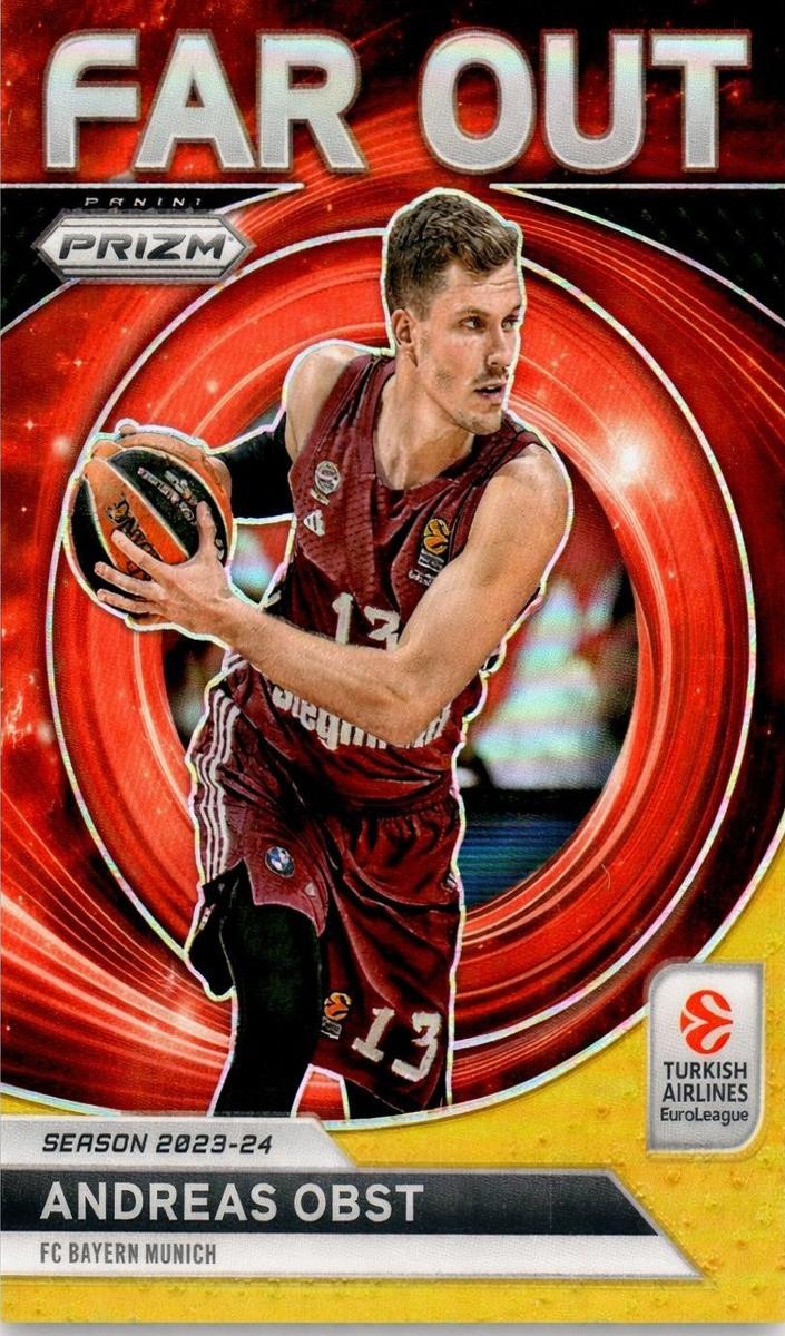 2023 Panini Prizm Turkish Airlines EuroLeague Basketball Gold Andreas Obst #10