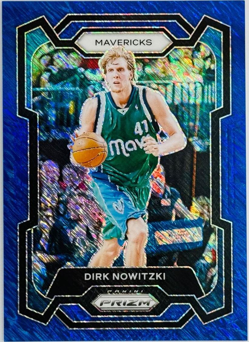 2023 Panini Prizm Basketball Blue Shimmer FOTL Dirk Nowitzki #187