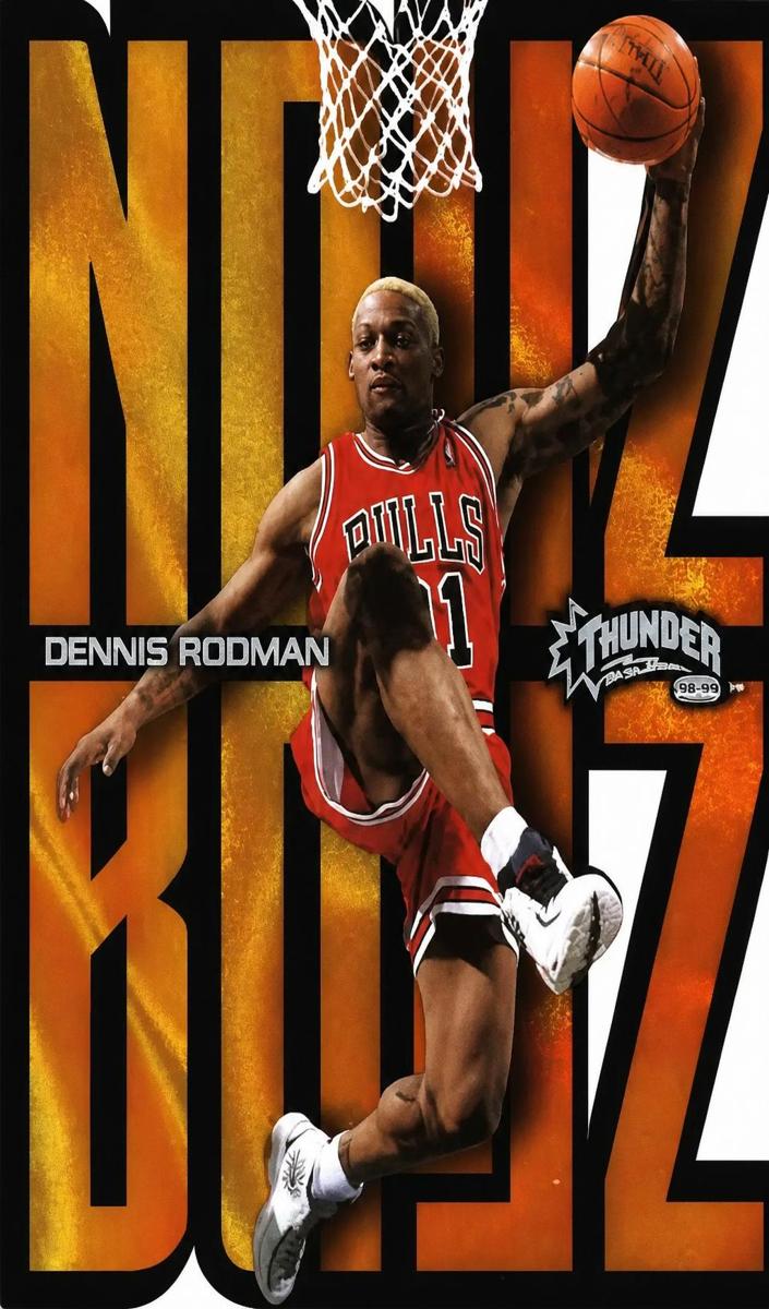 1998 Skybox Thunder Basketball Dennis Rodman #13NB PSA 9