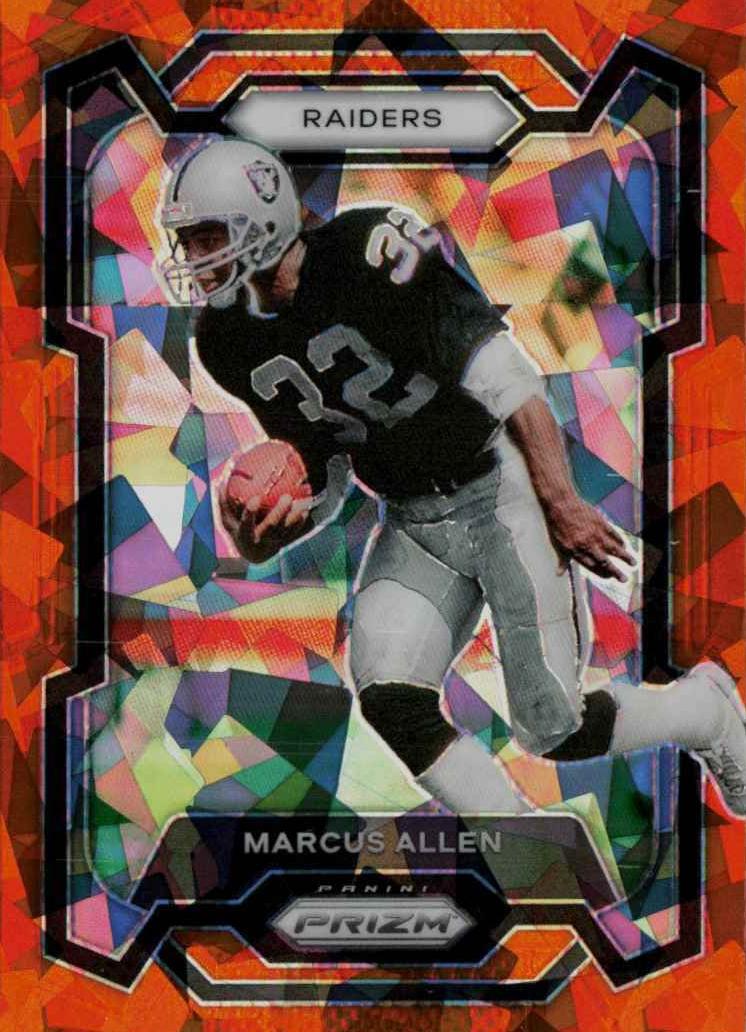 2023 Panini Prizm Football Orange Ice Marcus Allen #179 PSA 9