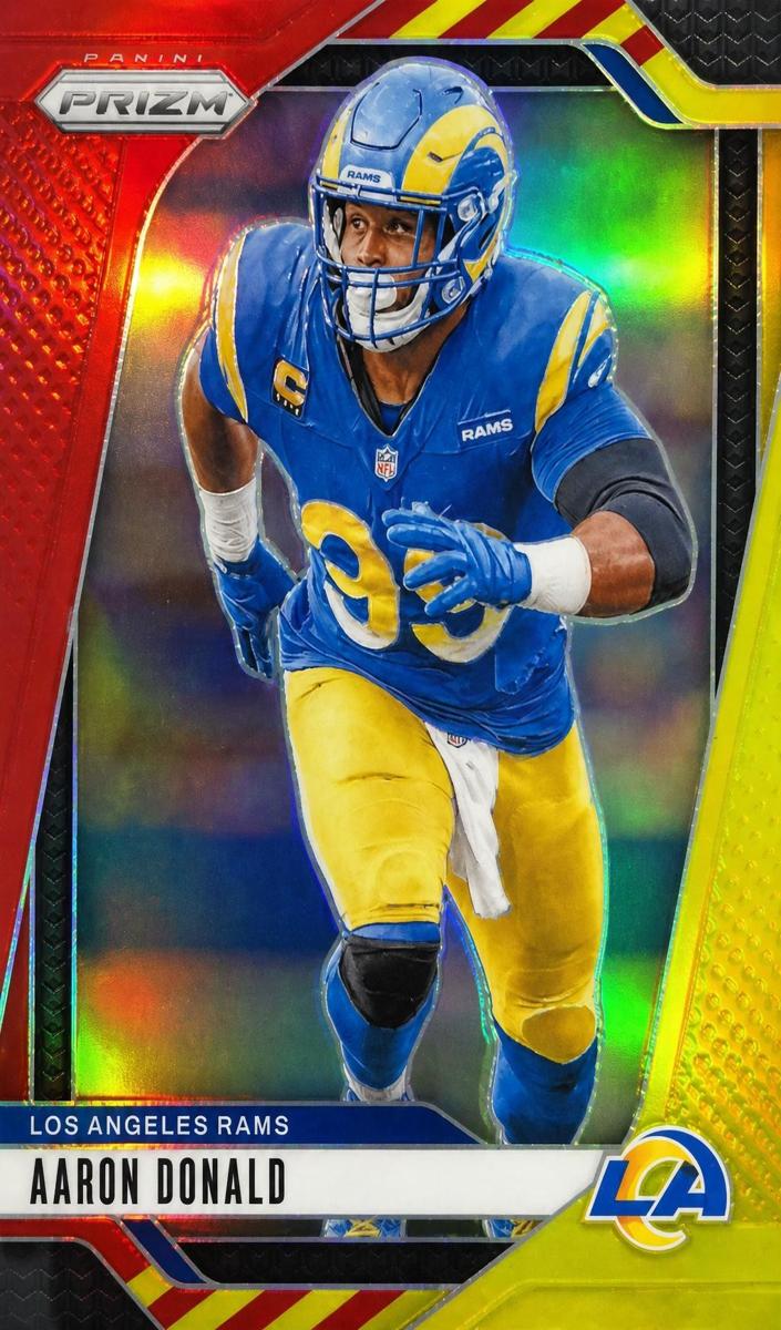 2024 Panini Prizm Football Red and Yellow Aaron Donald #172