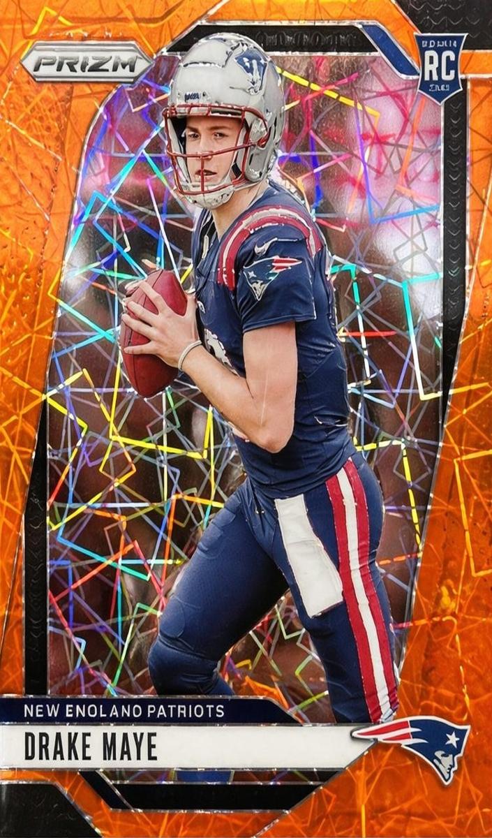 2024 Panini Prizm Football Lazer Drake Maye #329 PSA 9