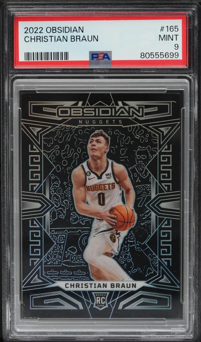 2022 Panini Obsidian Basketball Christian Braun #165 PSA 9
