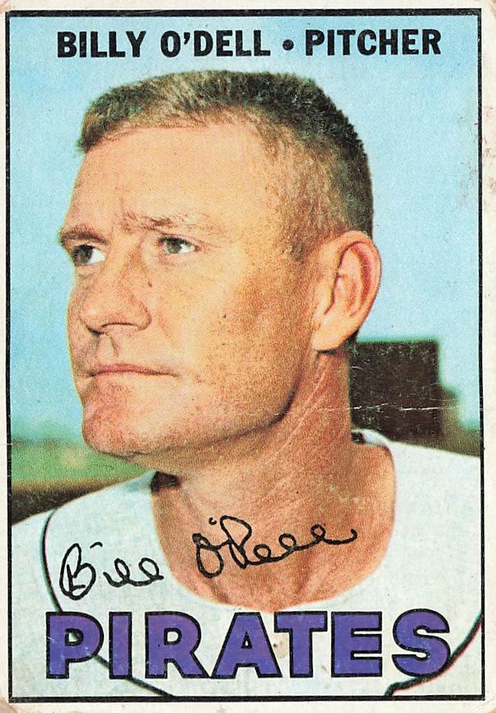 1967 Topps Football Billy O'Dell #162 PSA 8