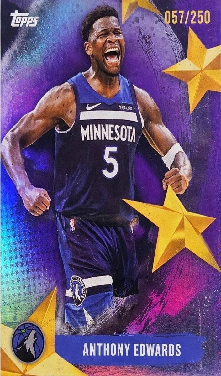 2025 Topps Basketball Purple Rainbow Anthony Edwards #SA-7