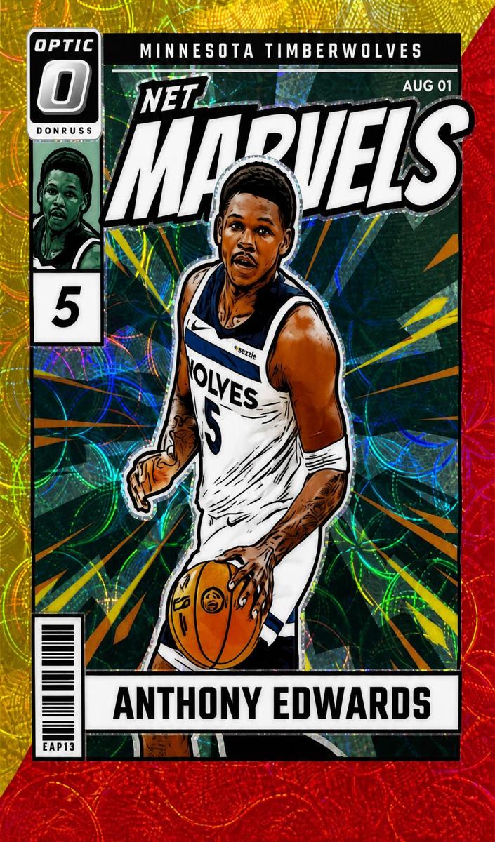 2024 Donruss Optic Basketball Red and Gold International Anthony Edwards #3