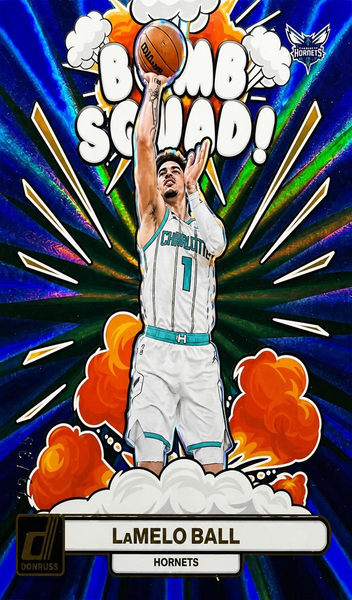 2023 Panini Donruss Basketball Holo Blue and Green Laser LaMelo Ball #13 PSA 10