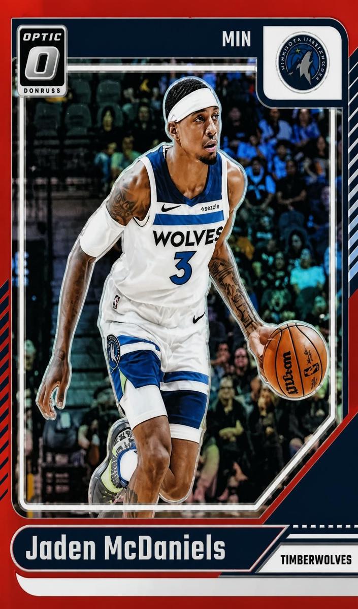 2024 Donruss Optic Basketball Red Jaden McDaniels #40