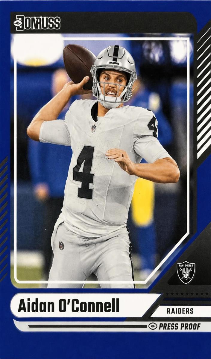 2024 Panini Donruss Football Press Proof Blue Aidan O'Connell #30