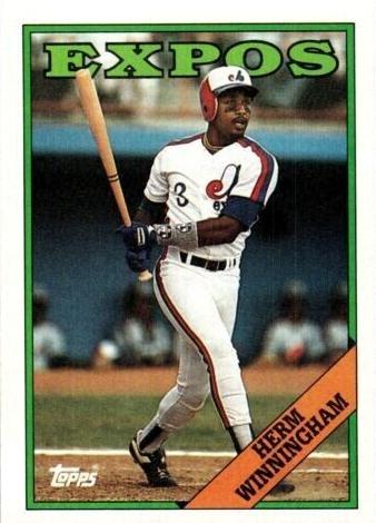 1988 Topps Baseball Herm Winningham #614