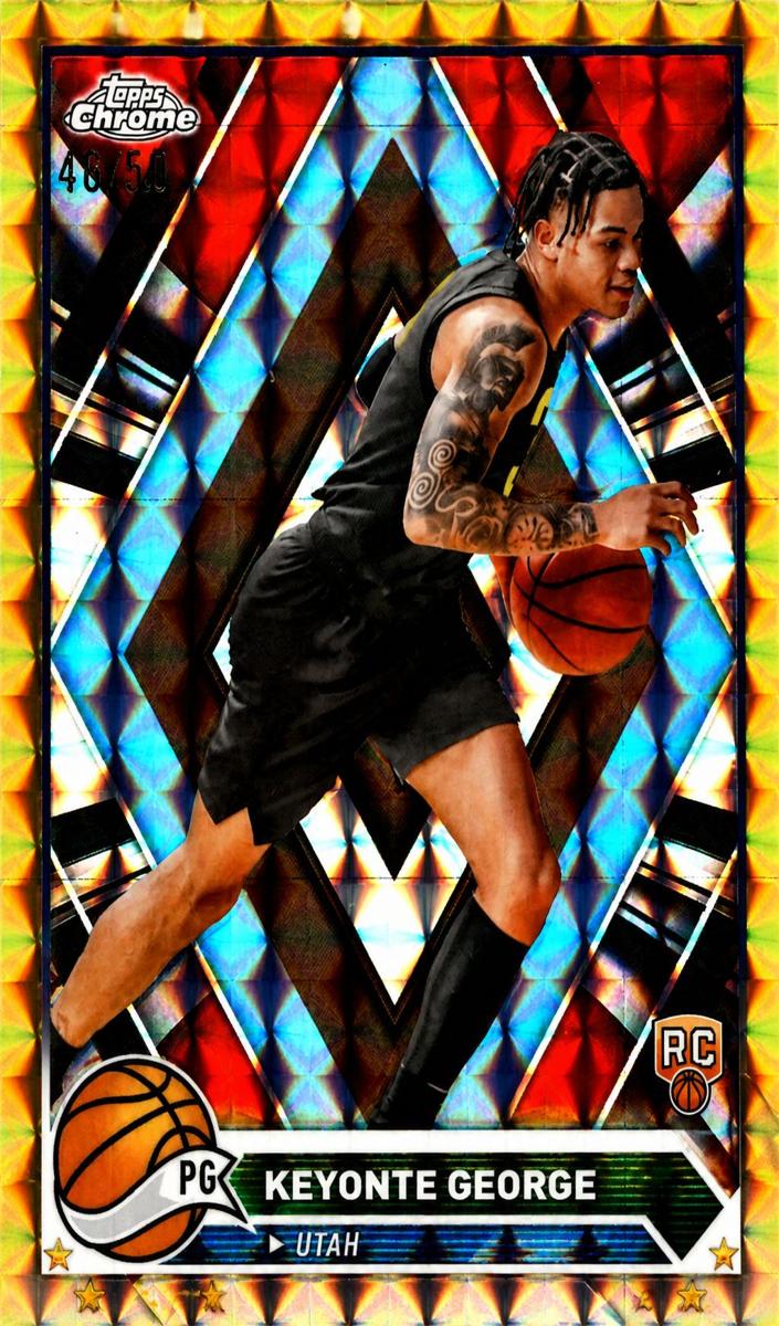 2023 Topps Chrome Basketball Gold Geometric Keyonte George #153 PSA 10