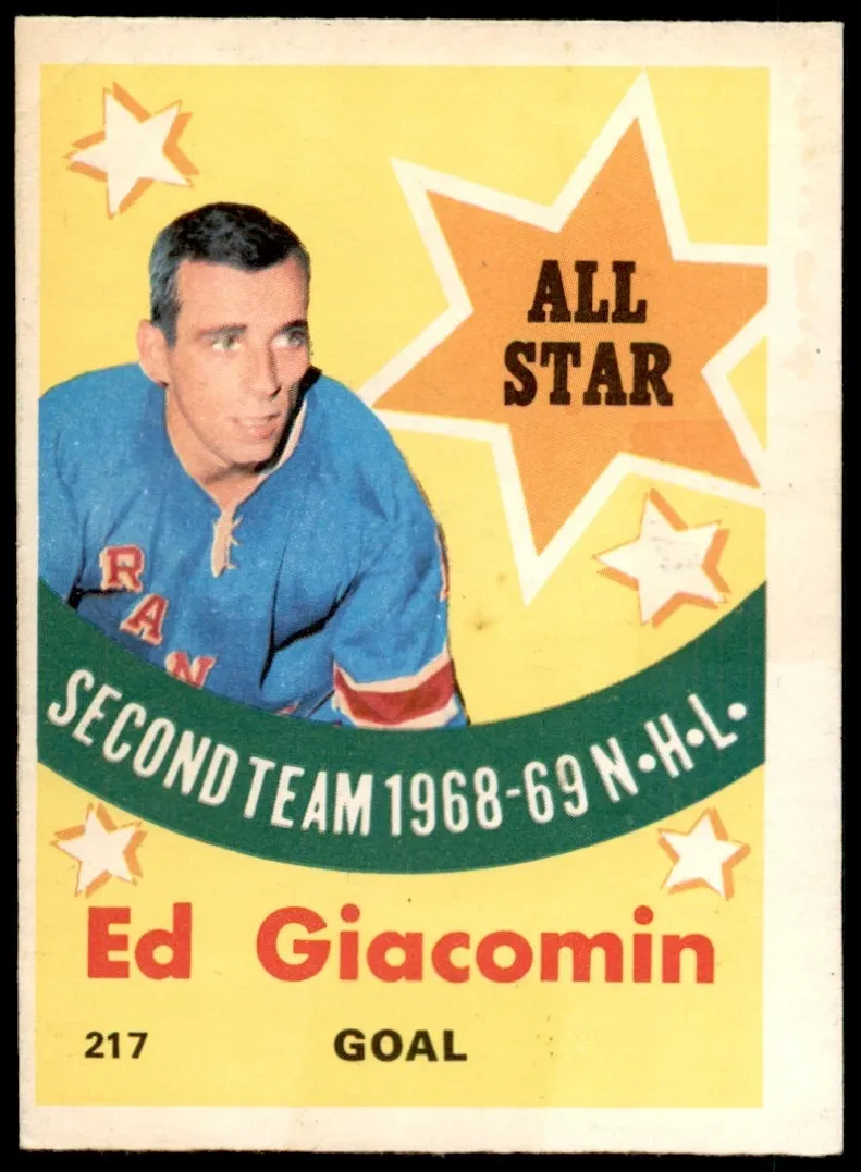 1969 O-Pee-Chee Hockey Ed Giacomin #217 PSA 6