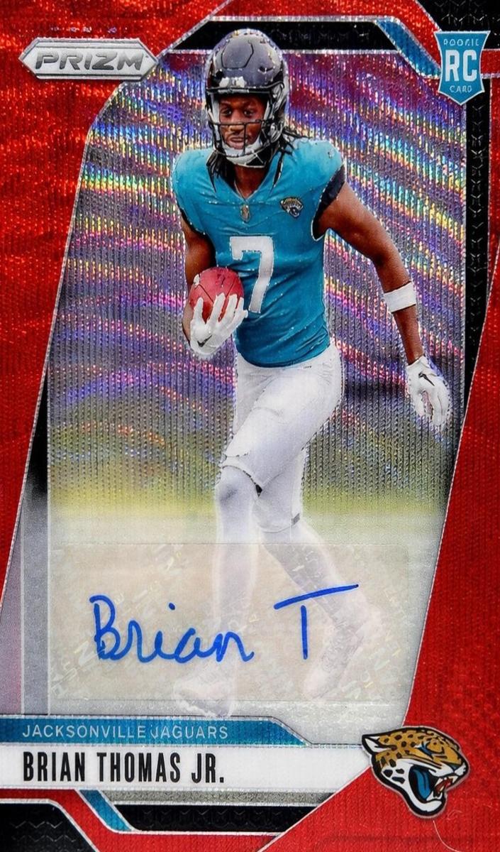 2024 Panini Prizm Football Red Wave Brian Thomas Jr. #314 PSA 9