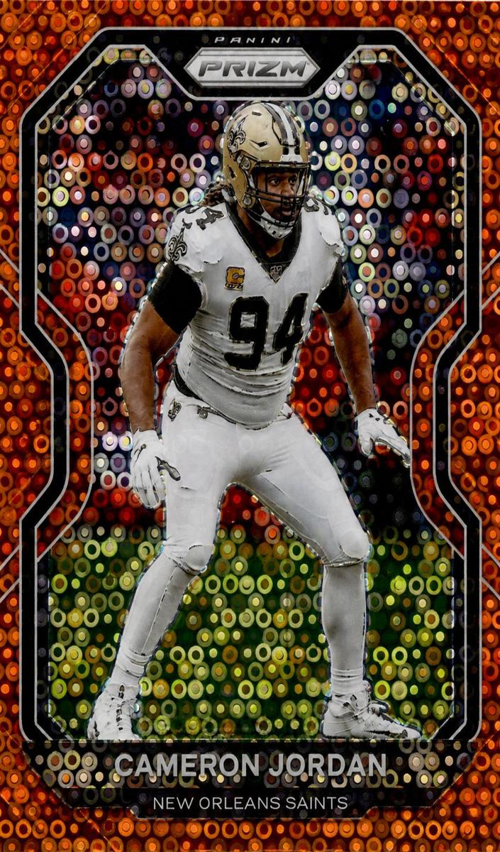 2020 Panini Prizm Football Disco Prizm Cameron Jordan #250 PSA 9