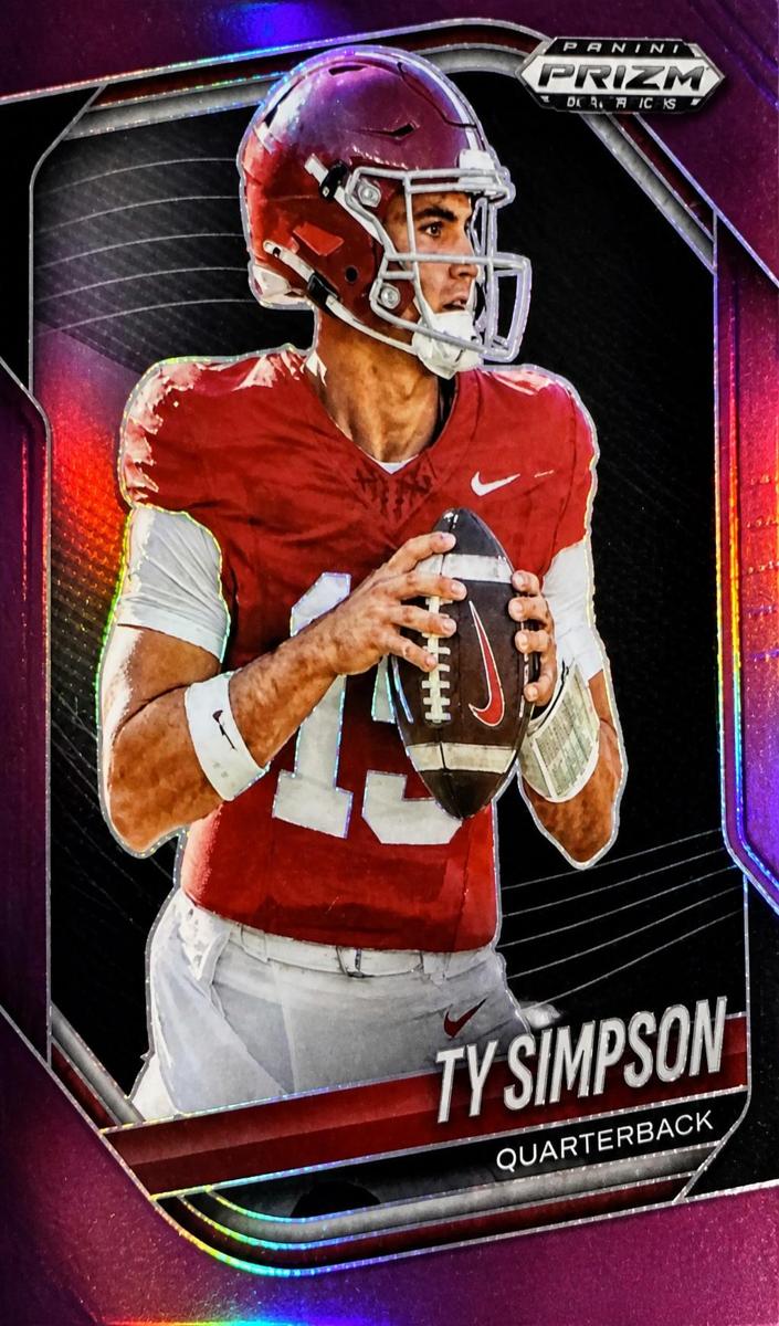 2025 Panini Prizm Black Football Purple Ty Simpson #152
