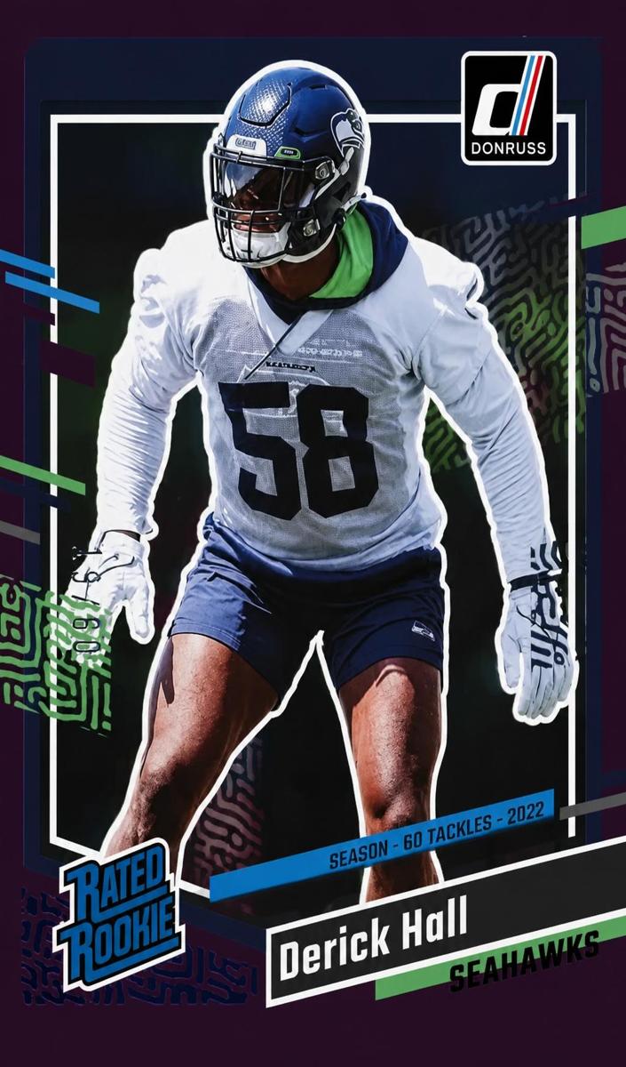 2023 Panini Donruss Football Season Stat Line Derick Hall #388