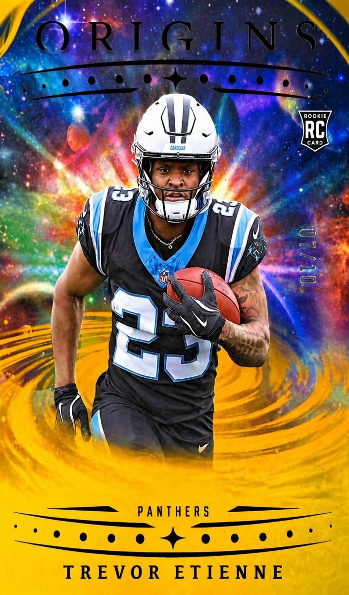 2025 Panini Origins Football Gold Trevor Etienne #111