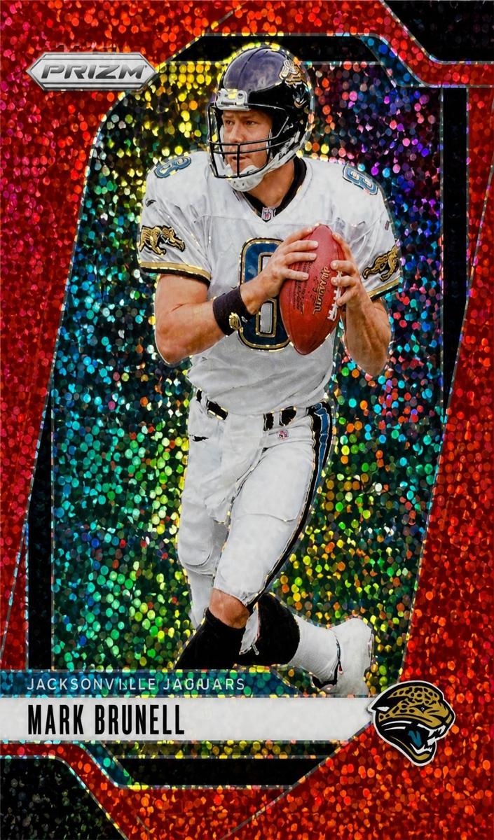 2024 Panini Prizm Football Red Sparkle Mark Brunell #136
