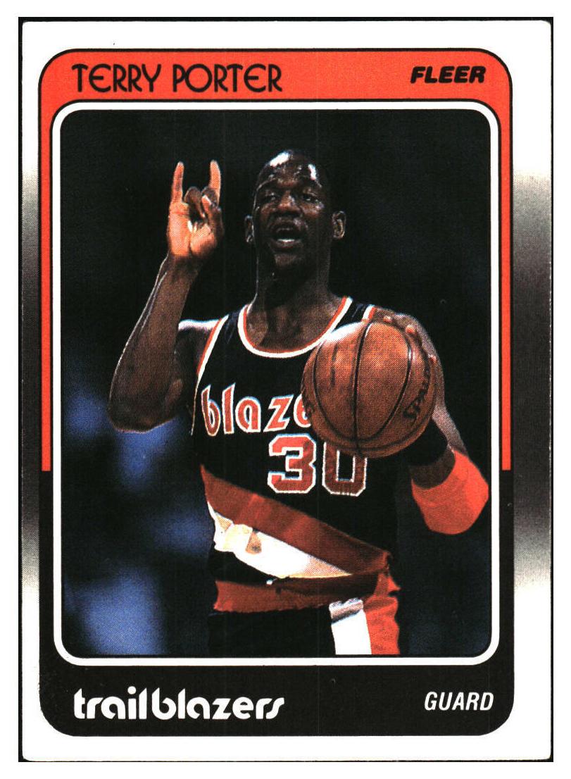 1988 Fleer Basketball Terry Porter #96 PSA 9