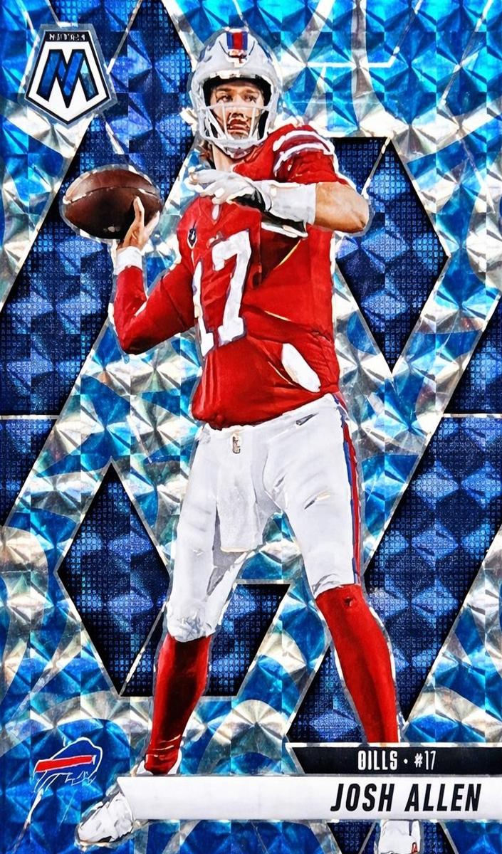 2025 Panini Mosaic Football Reactive Blue Josh Allen #150 PSA 9
