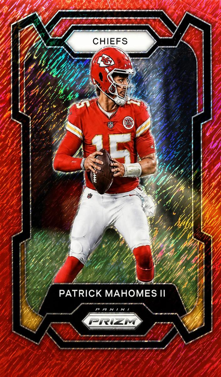 2023 Panini Prizm Football Red Shimmer Patrick Mahomes II #149 PSA 9