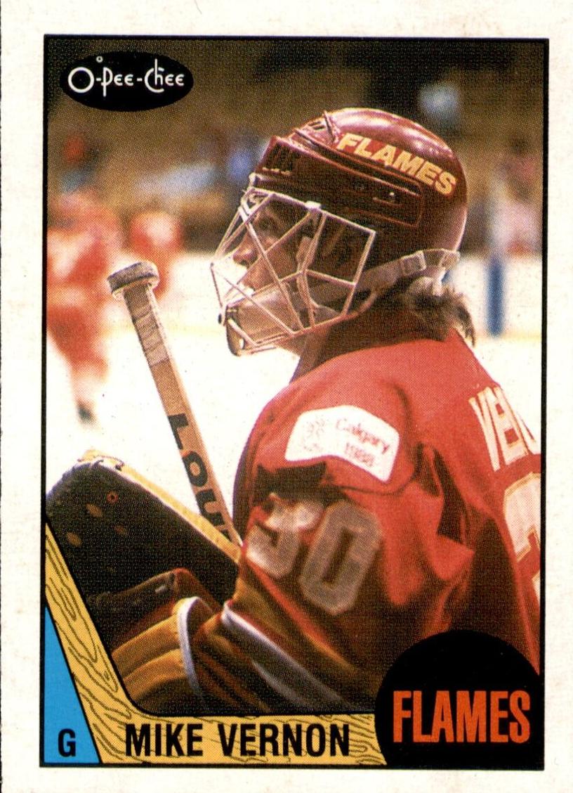 1987 O-Pee-Chee Hockey Mike Vernon #215 PSA 10
