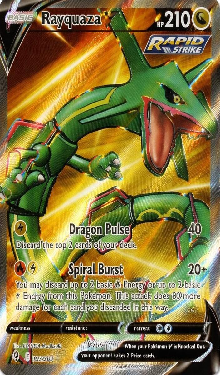 2021 Pokemon Evolving Skies Full Art Rayquaza #193