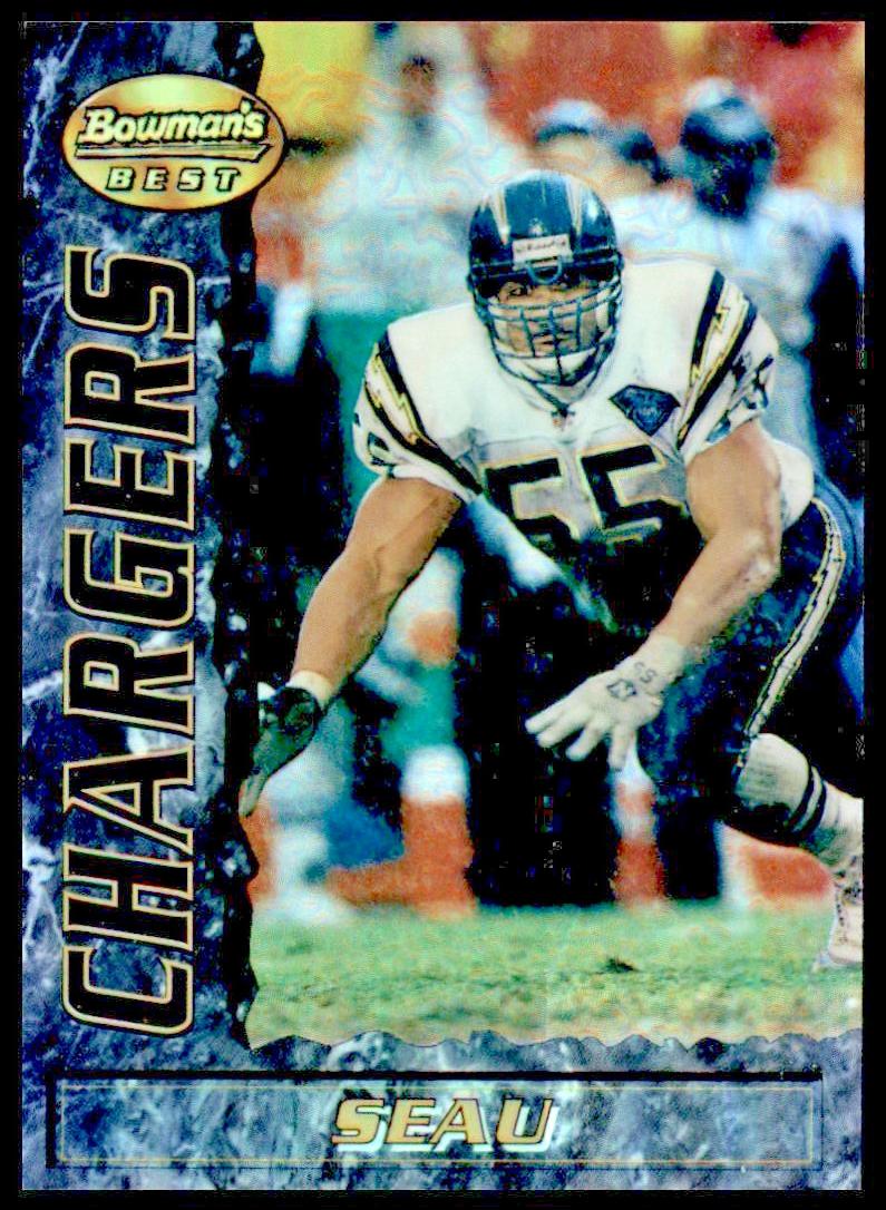 1995 Bowman's Best Football Refractor Junior Seau #25