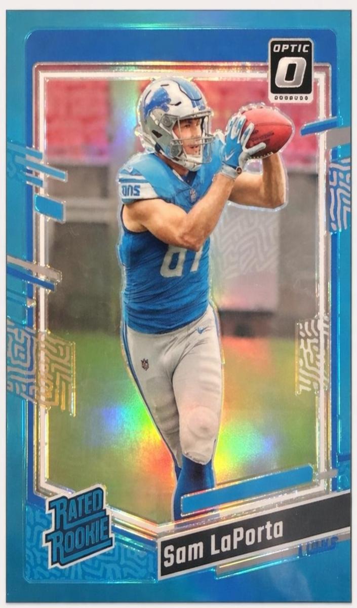 2023 Donruss Optic Football Aqua Sam LaPorta #237 PSA 9