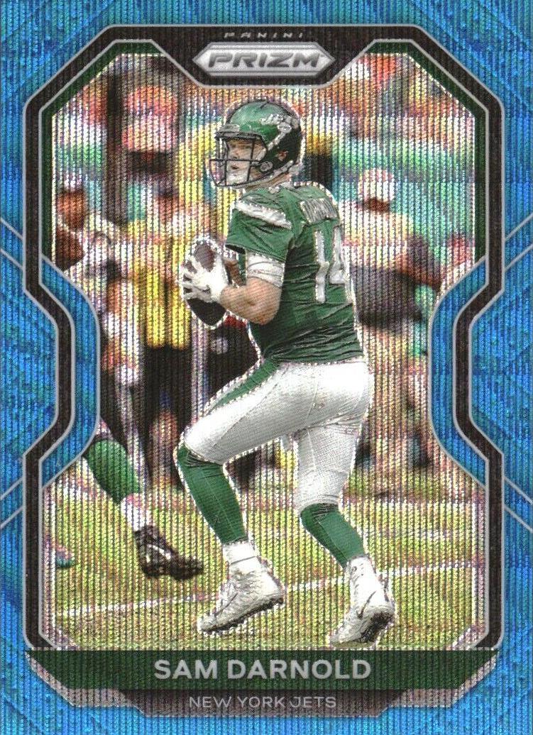 2020 Panini Prizm Football Blue Wave Sam Darnold #28