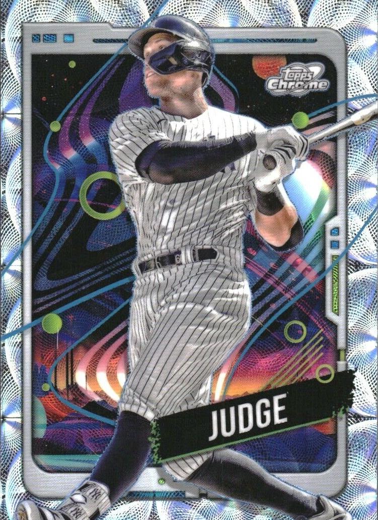 2024 Topps Cosmic Chrome Baseball Nucleus Refractor Aaron Judge #68 PSA 8