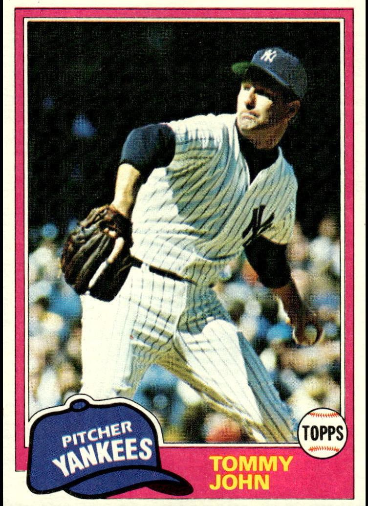 1981 Topps Baseball Tommy John #550