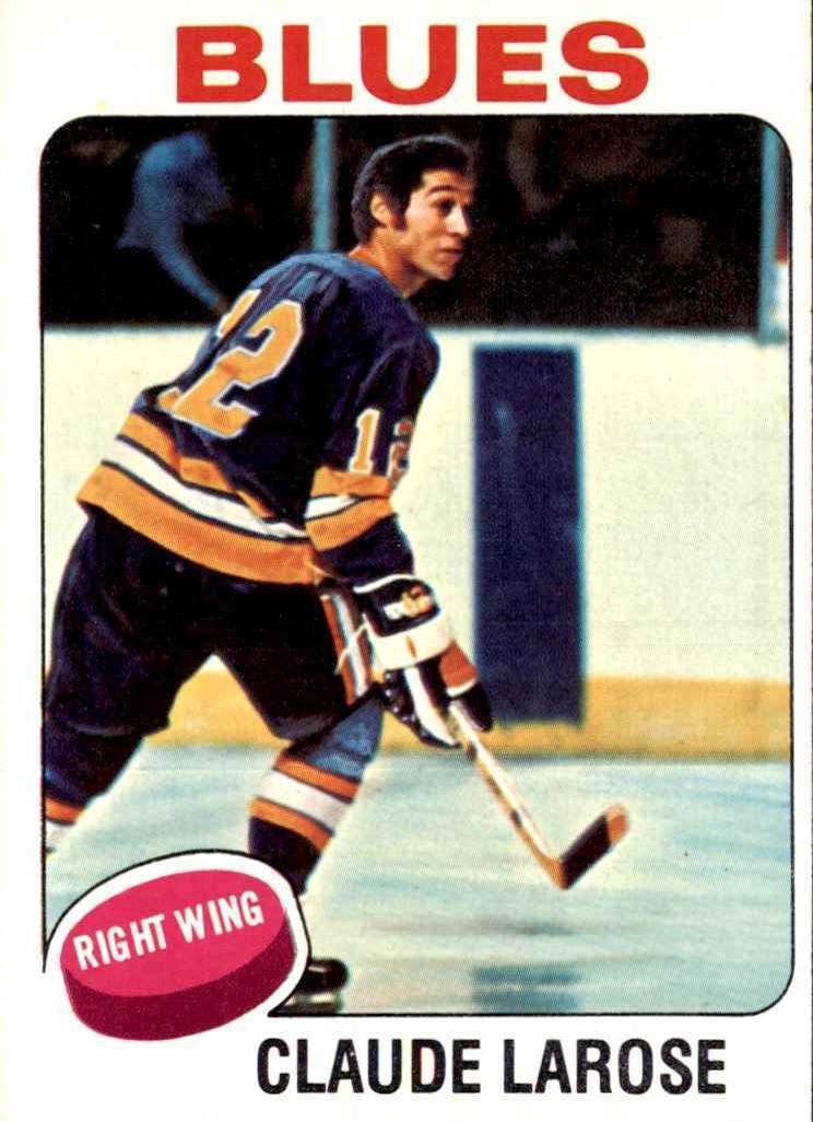 1975 Topps Hockey Claude Larose #112