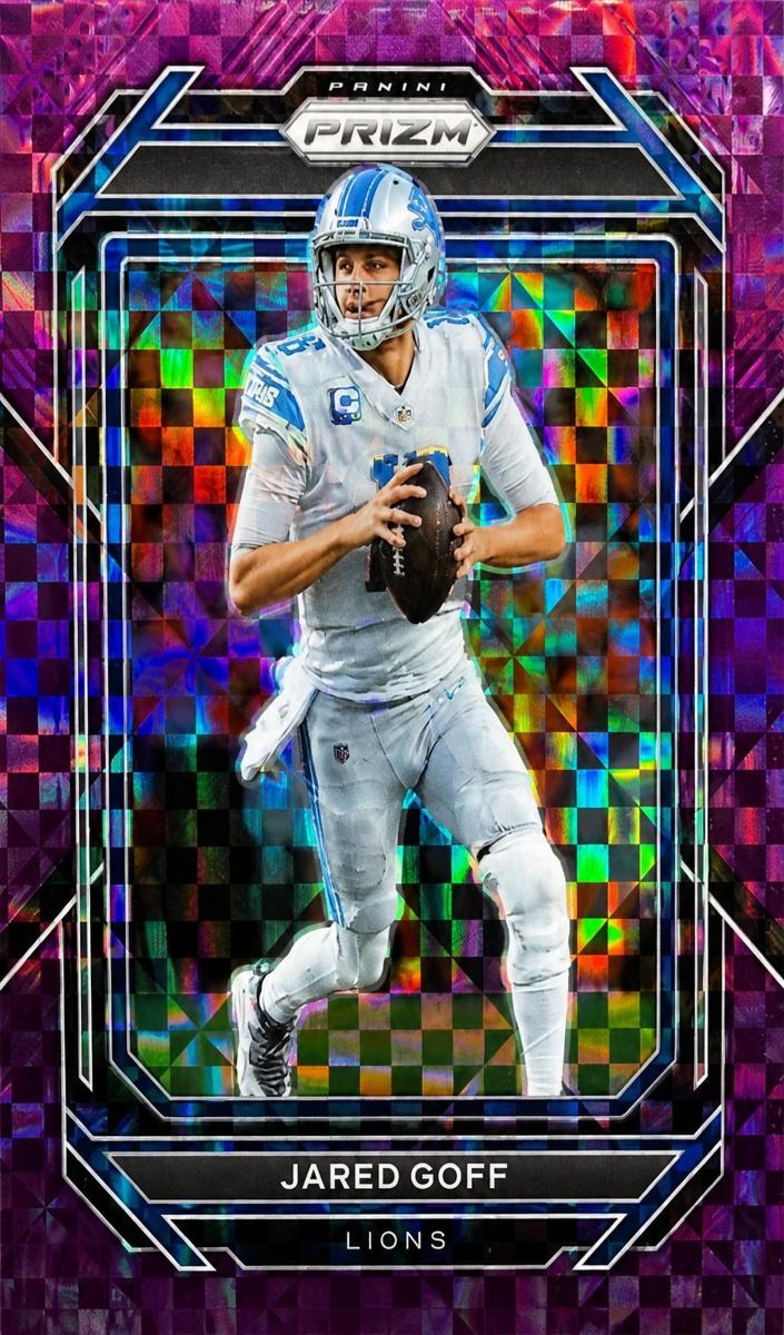 2022 Panini Prizm Football Purple Power Jared Goff #95