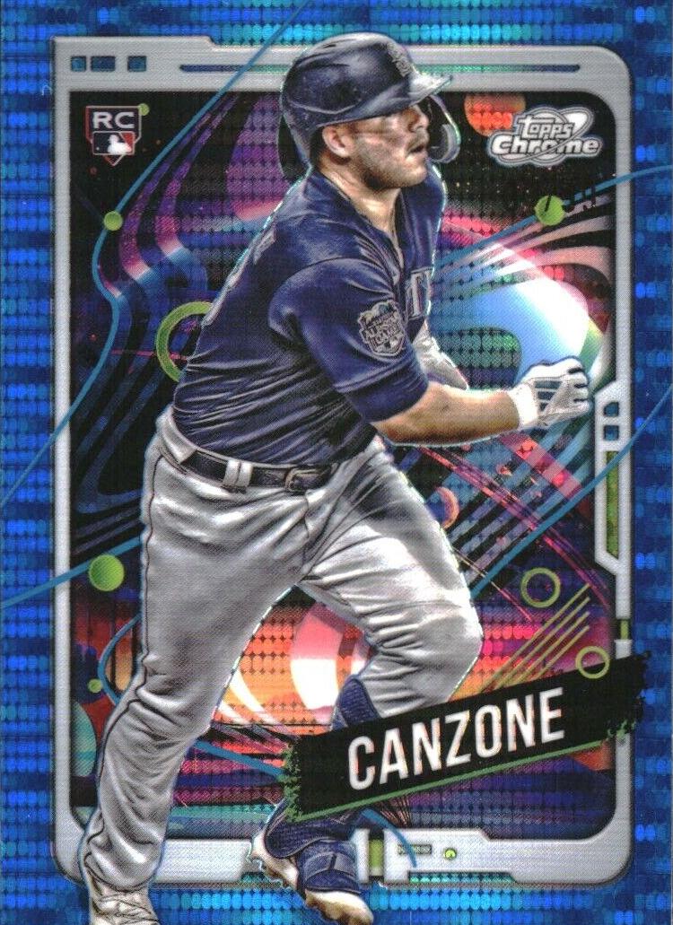 2024 Topps Cosmic Chrome Baseball Blue Moon Refractor Dominic Canzone #153