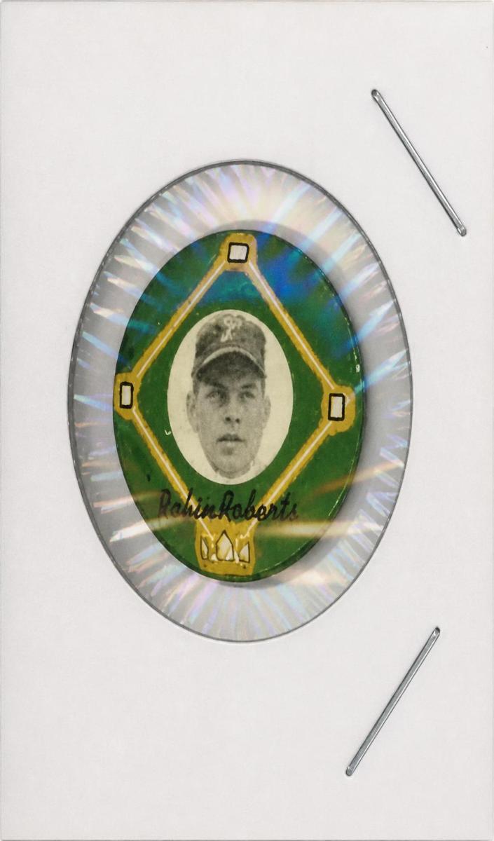 1956 Yellow Basepath PM15 Pins Baseball Robin Roberts #NNO