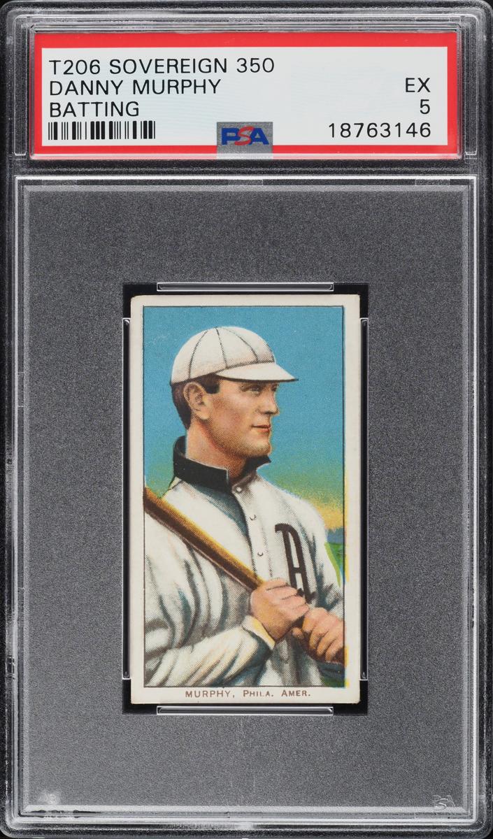 1909-11 T206 Baseball Batting Danny Murphy #NNO PSA 4