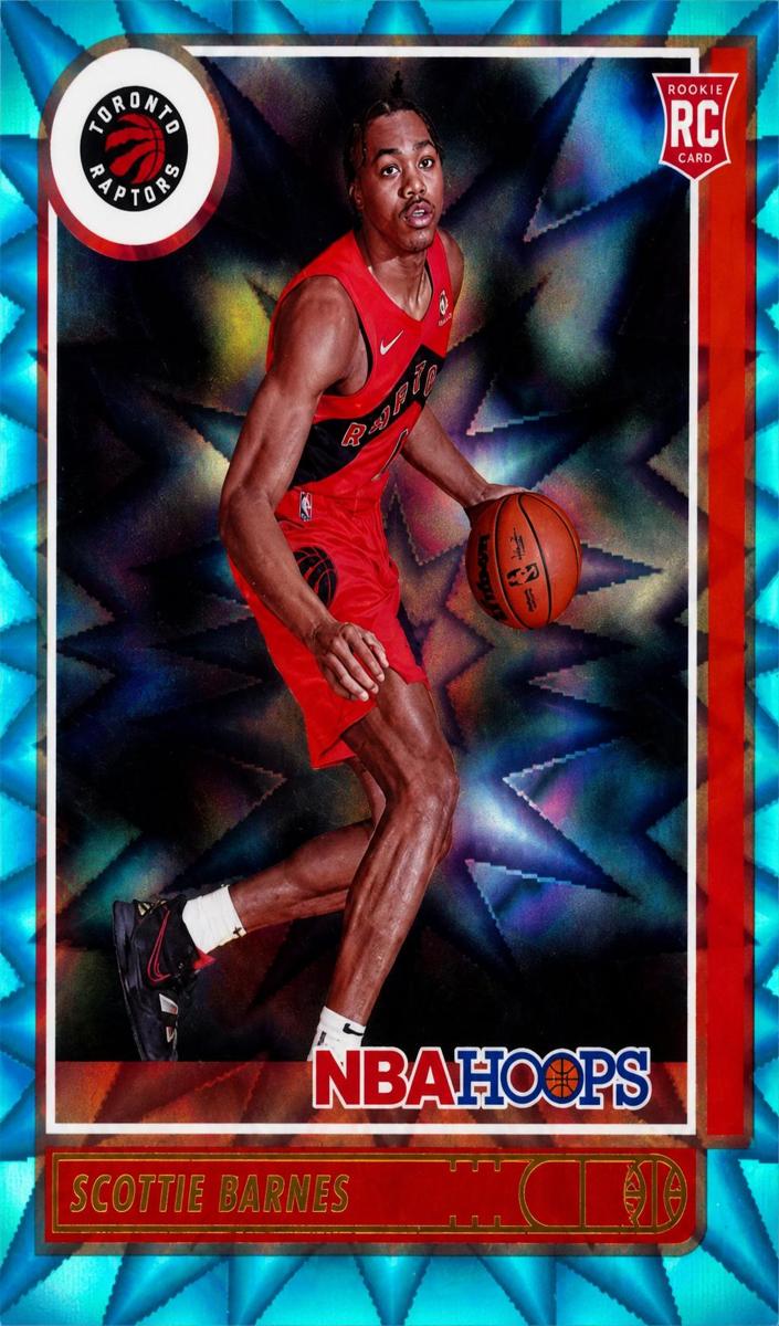 2021 Panini Hoops Basketball Teal Explosion Scottie Barnes #227 PSA 9