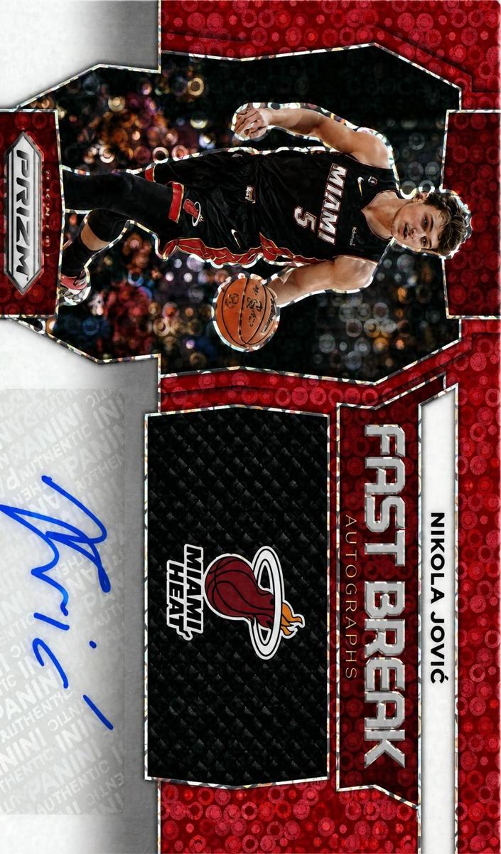 2023 Panini Prizm Basketball Red Nikola Jovic #FB-JOV PSA 9