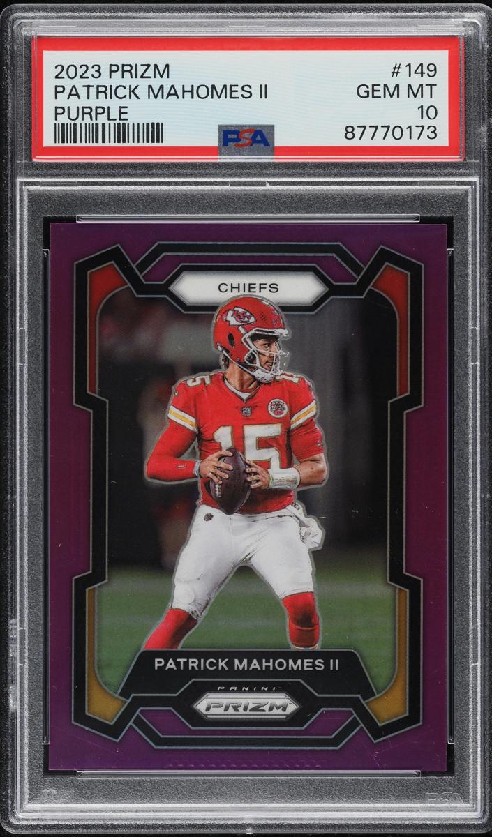 2023 Panini Prizm Football Purple Patrick Mahomes II #149 PSA 8.5