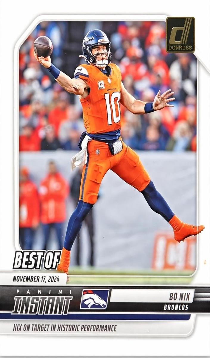 2025 Panini Donruss Football Bo Nix #INS-BNX