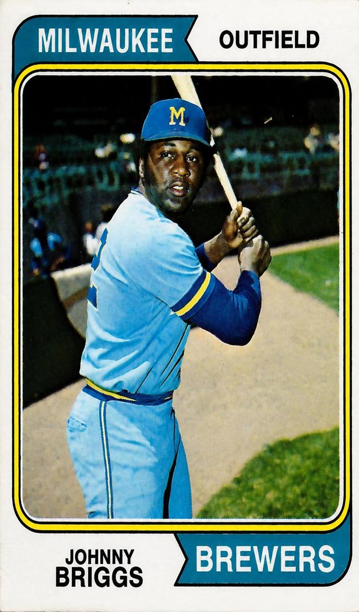 1974 O-Pee-Chee Baseball Johnny Briggs #218 PSA 7
