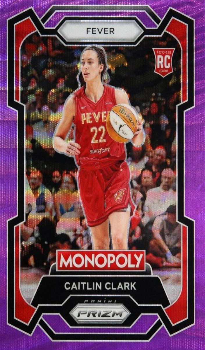 2024 Panini Prizm Monopoly WNBA Basketball Purple Caitlin Clark #65