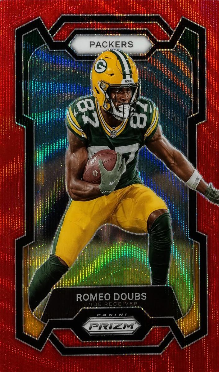 2023 Panini Prizm Football Red Wave Romeo Doubs #114