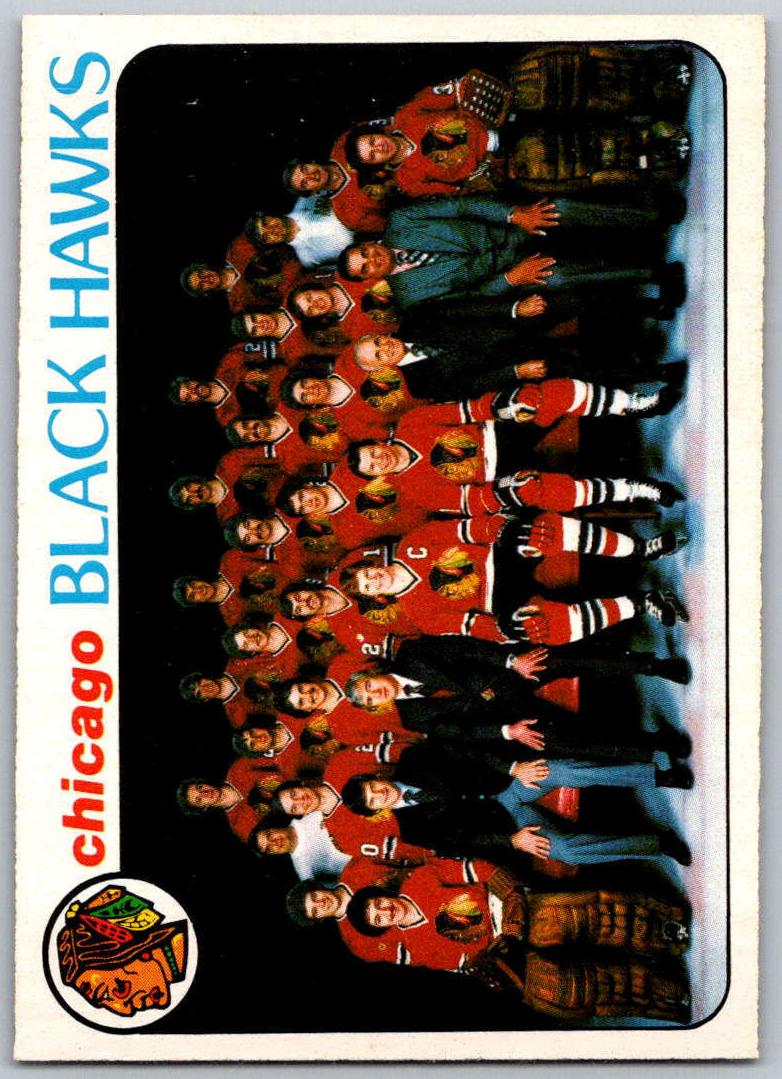 1978 O-Pee-Chee Hockey Blackhawks Team #195